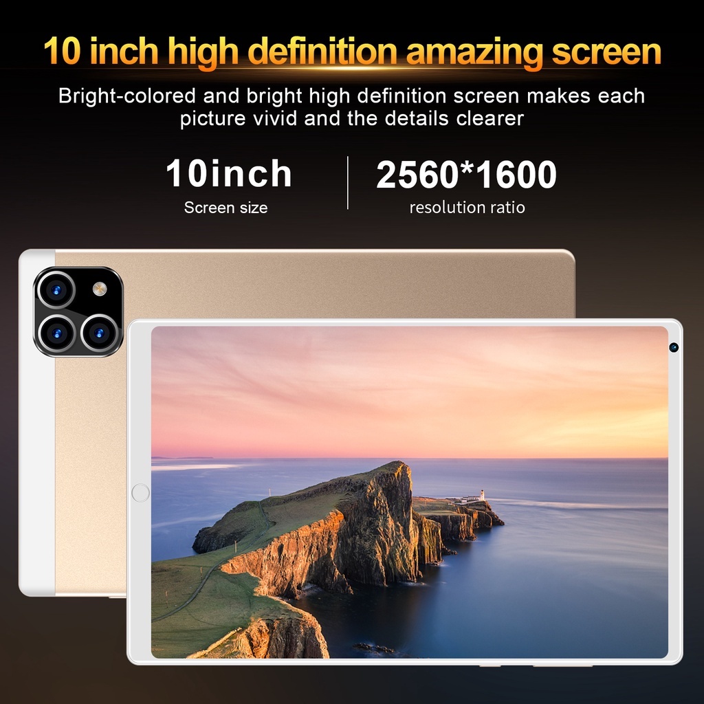 【Bisa COD】2022 New tablet P20 12+512GB 10.1 inci Large Screen PC Android 12 Dual SIM Card WIFI Dual SIM Tablet Untuk Anak Belajar