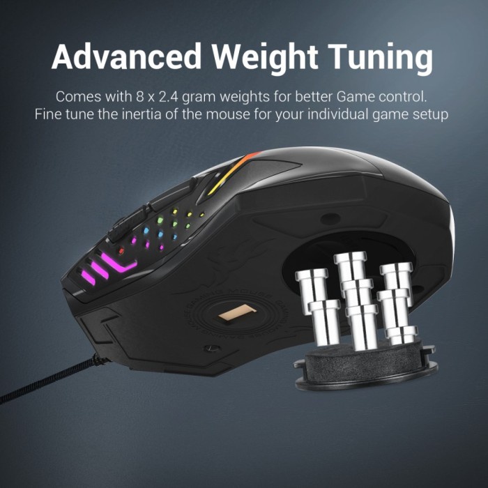 Mouse Gaming Redragon Wired USB Macro CENTROPHORUS M601-3 RGB