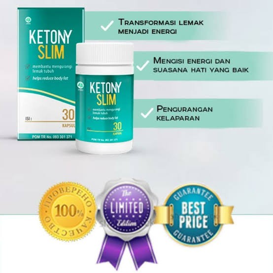KETONY SLIM Asli Pelangsing Badan Herbal Tokcer Resmi BPOM Ketonyslim