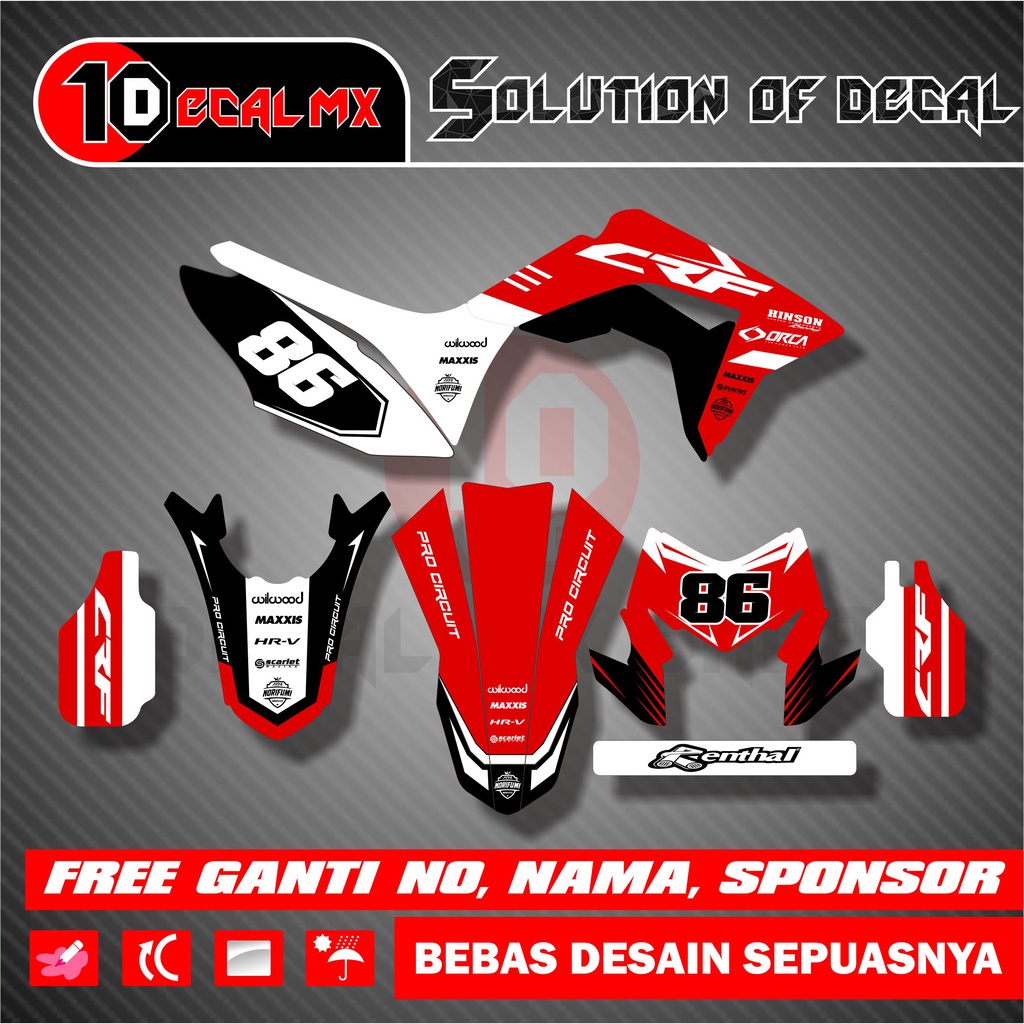 Decal Stiker CRF, Decal CRF 150L Full body