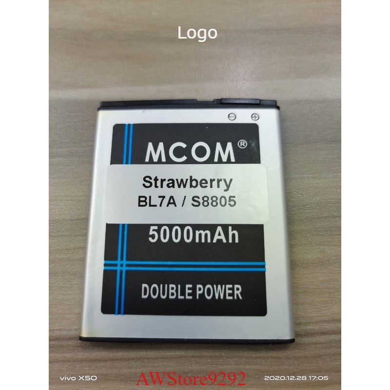 Mcom Battery Batre Baterai Double Power Mcom Strawberry BL7A BL-7A S8805