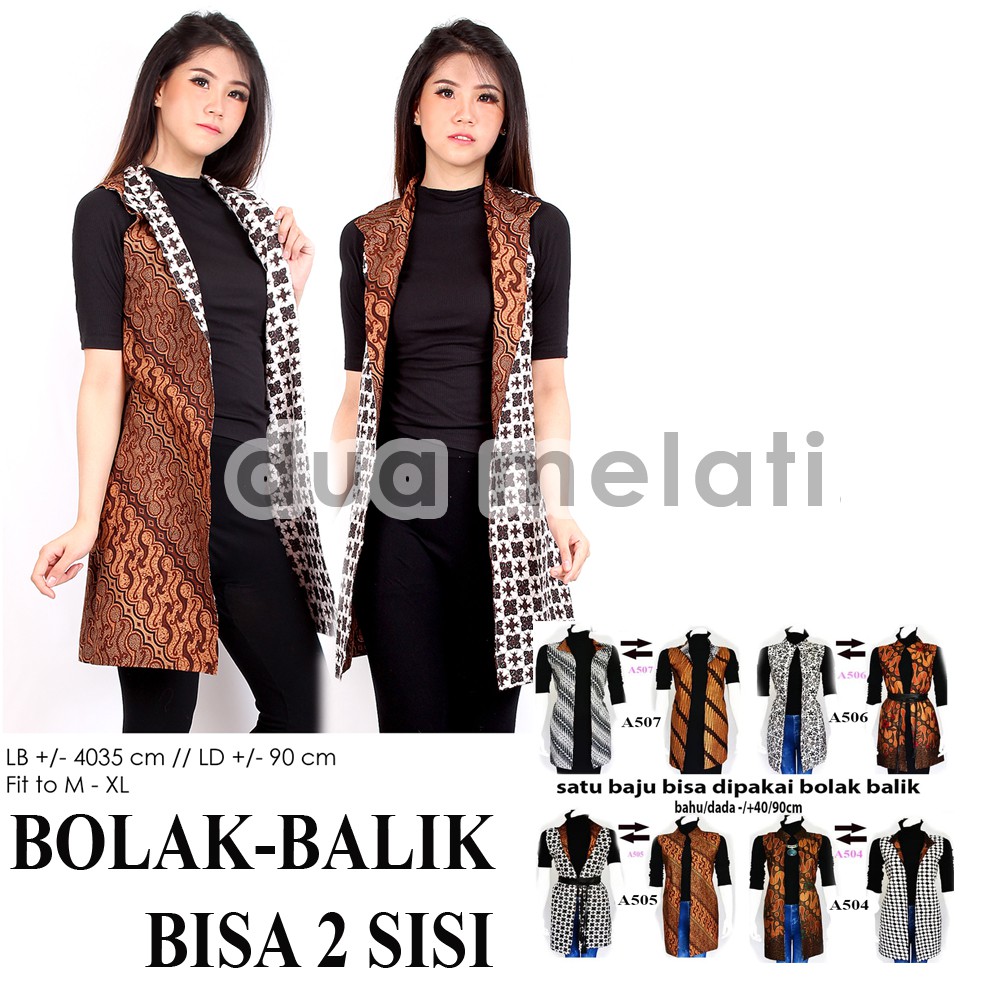 Outer batik wanita atasan blouse batik  A504