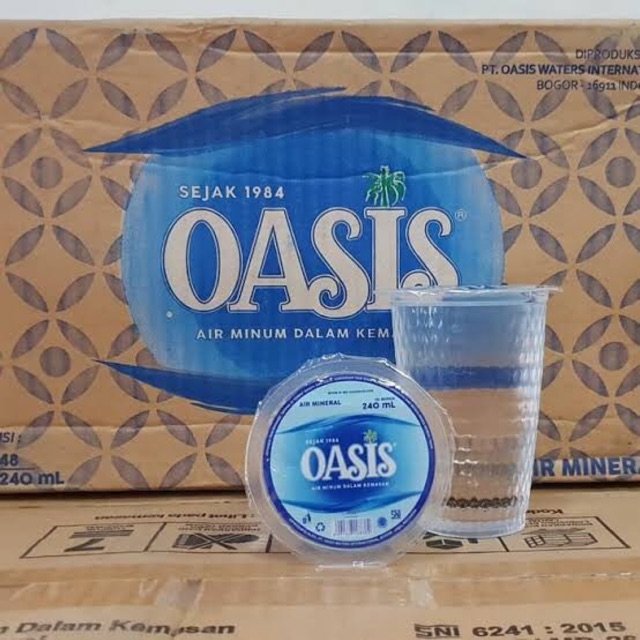 Oasis Gelas Oasis Gelas 240ml Air Mineral Oasis Gelas 1 Dus Isi 48 Pcs Shopee Indonesia