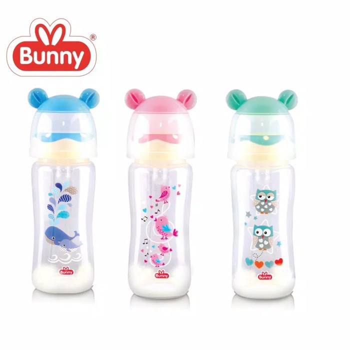 botol susu bayi wide neck lusty bunny 150ml &amp; 275ml