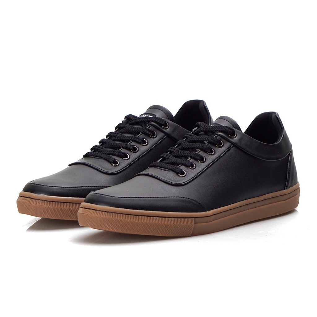 CLEV BLACK SOLID |ManNeedMe x Reyl| Sepatu Sneakers Pria Casual Shoes ORIGINAL