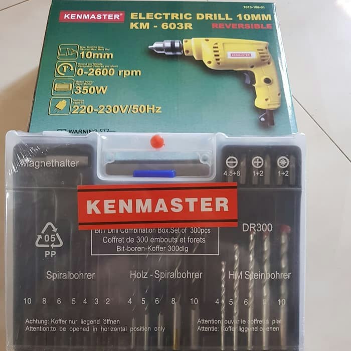 Kenmaster , 603R , Mesin Bor 10mm BB + Mata Bor Set Fischer Kenmaster