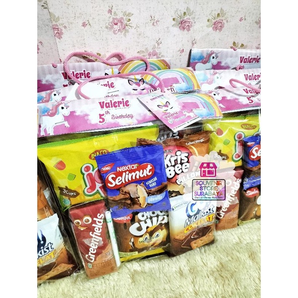 Paket Snack Ultah Anak || Bingkisan Ulang Tahun || Paket Susu Greenfield || Bingkisan Ultah no Chiki | Snack Ultah surabaya