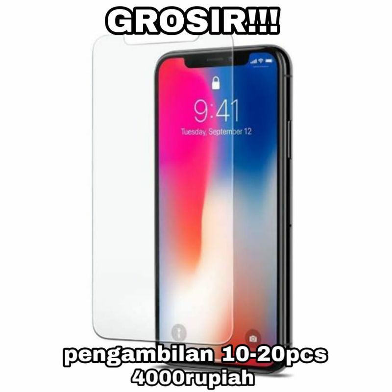 (GARANSI GANTI BARU) (GROSIR  3.250 ) Tempered Glass bening non full non list 0.3 ALL TYPE { CEK TIPE DI DESKRIPSI } ALL TYPE VIVO / OPPO / REALME / IPHONE / INFINIX / XIAOMI REDMI [ TULIS DI CATATAN ] KINGACCESORIS