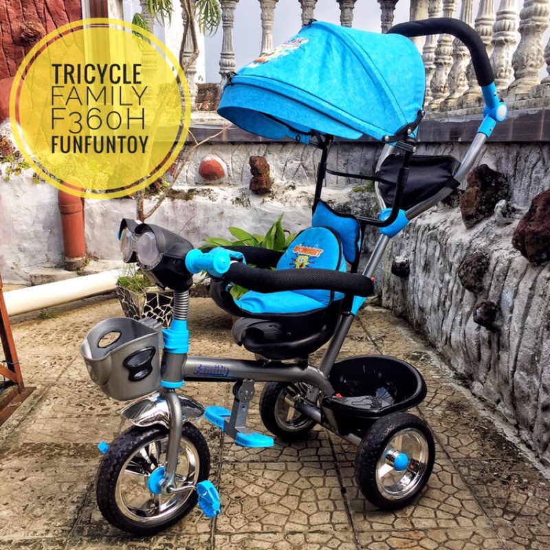 Sepeda Anak Roda 3 Family F 360 H|Musik|Kursi putar|Dorongan