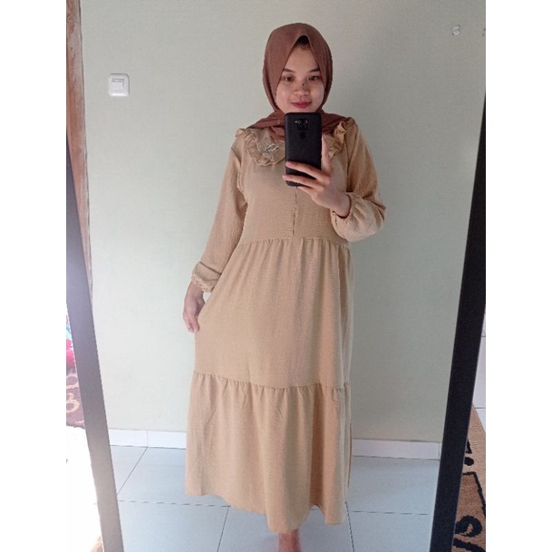 MARITA MIDI DRESS CRINKLE PREMIUM By Adhiba_Hijab