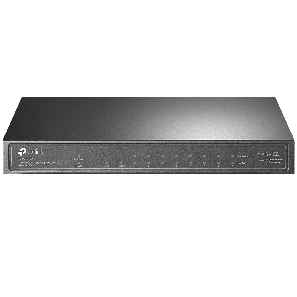 TP-Link Switch TL-SG1210P 10Port Gb Desktop Switch with 8port PoE+