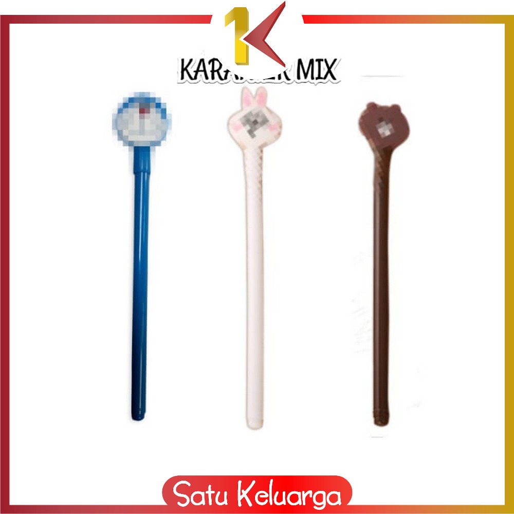 SK-A7 Pena Hamburger Cartoon/Pulpen Burger Unik/Pen Burger Kartun Line Stationary-A24 KARAKTER MIX