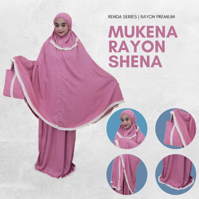 Mukena rayon polos/mukena rayon shena