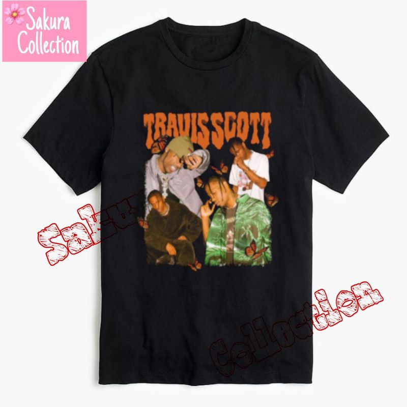 Kaos Baju TRAVIS SCOTT / Tshirt band rap tee Jordan / vintage by h&amp;m oversize