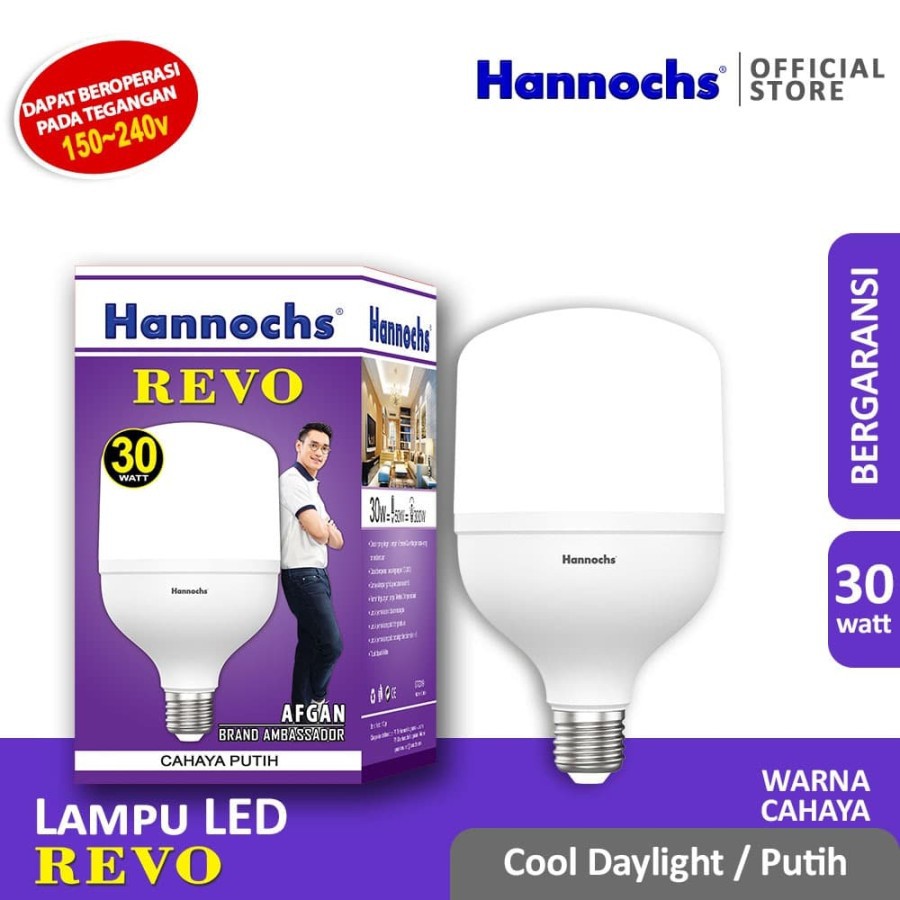 HANNOCHS Lampu LED REVO 30 WATT - Cahaya Putih - Garansi 1 Tahun