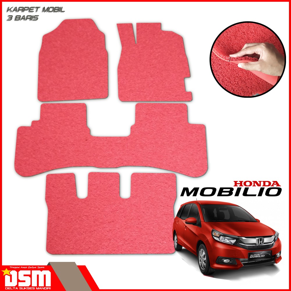 Karpet Mobil Honda Mobilio - 3 Baris / Karpet Mie Mobilio / Aksesoris Mobil Mobilio / DSMkarmob
