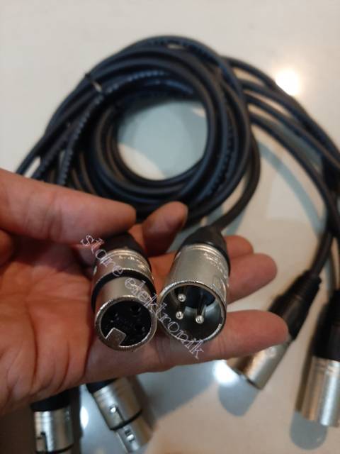 Kabel Canon XLR Male To Female 1 Meter Audio Profesional Cable