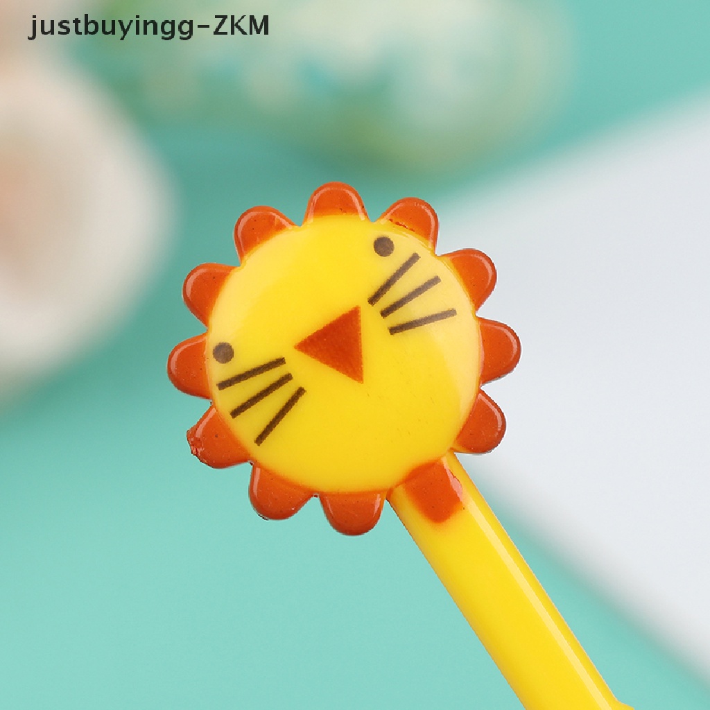 [justbuyingg] 10Pcs Mini Animal FarmKids Fruit Fork Cartoon Snack Cake Dessert Food Toothpick [zkm]