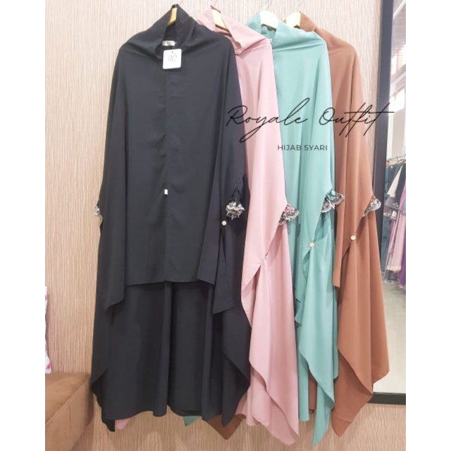 Rania syari gamis set cadar bandana wolfish