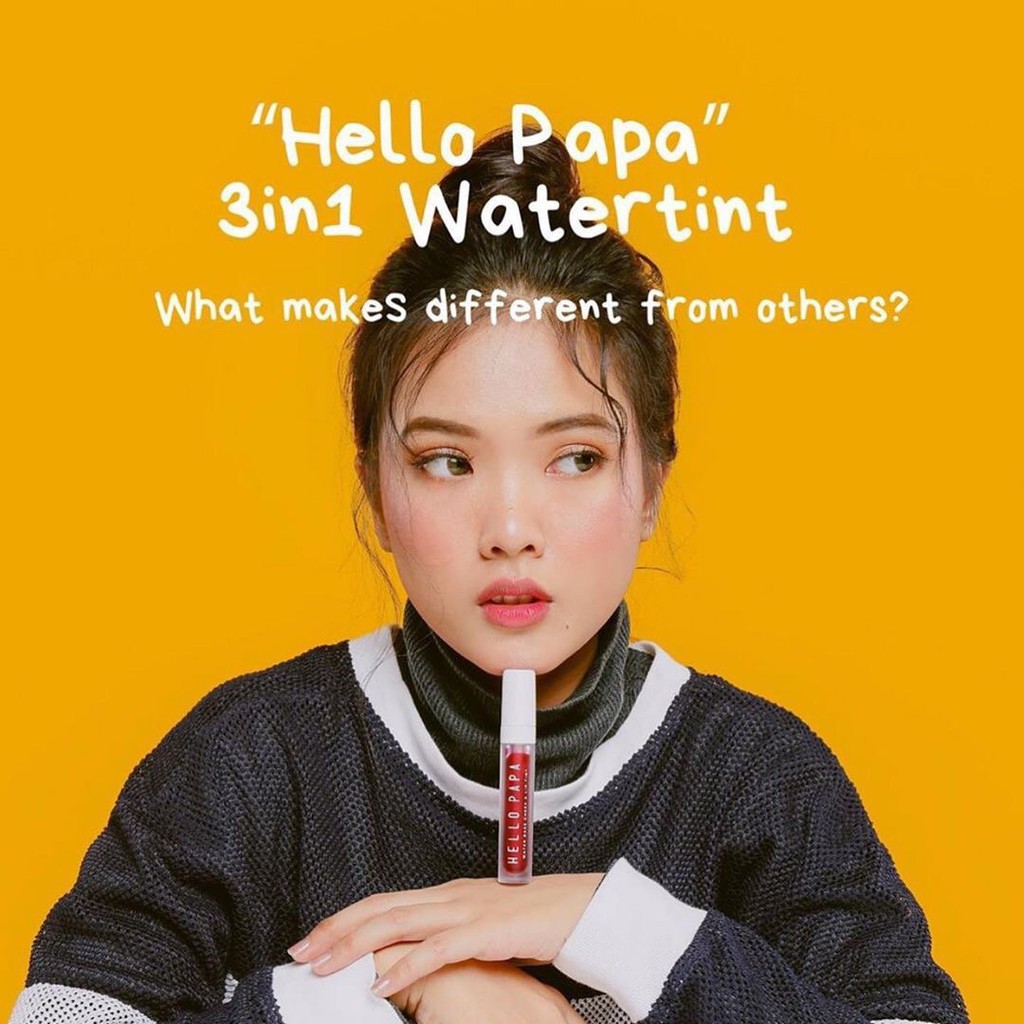 Liptint Hellopapa 3in1 Watertint, eyeshadow, blush on