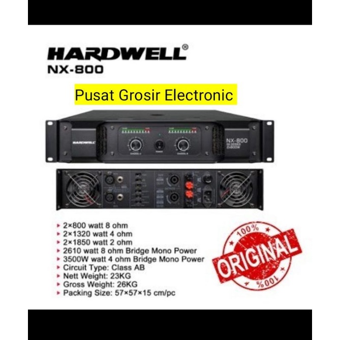 POWER AMPLIFIER HARDWELL NX800 NX-800 NX 800 CLASS AB