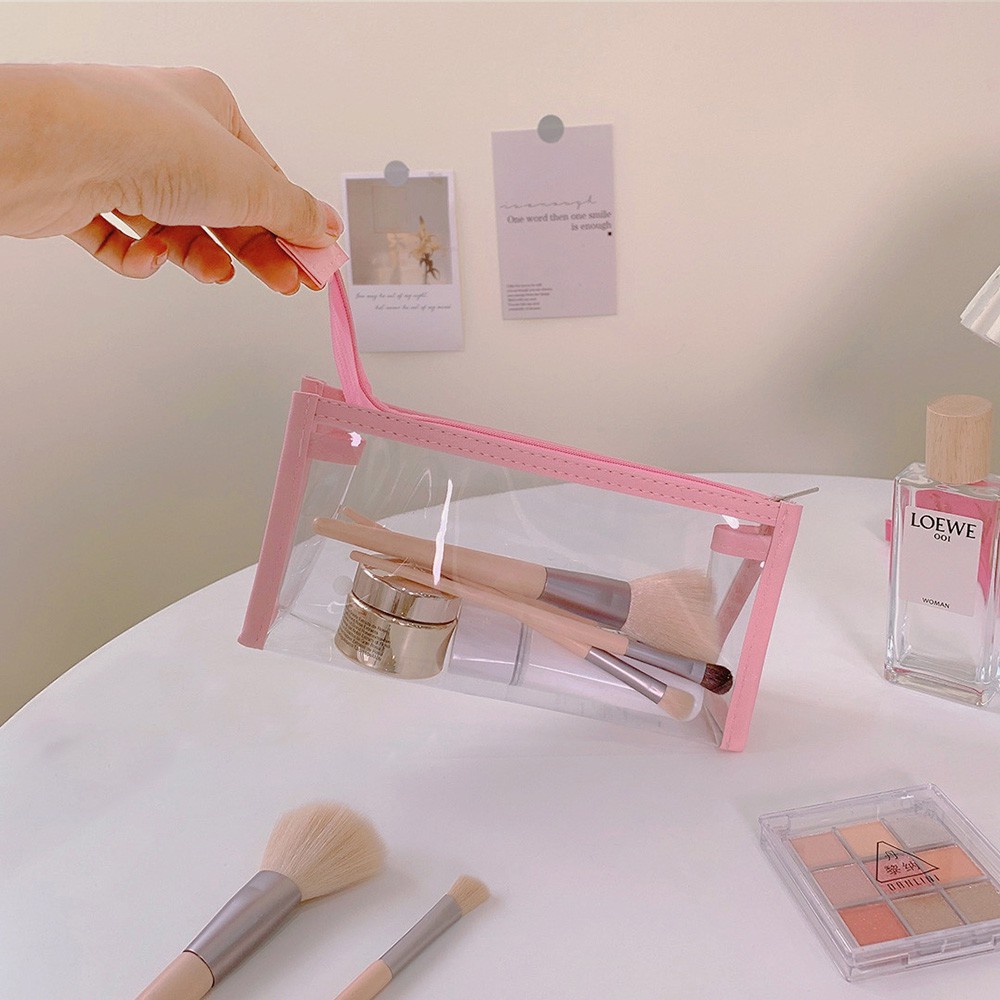 Tempat Pensil Transparan Anti Air Ukuran Besar Untuk Pelajar