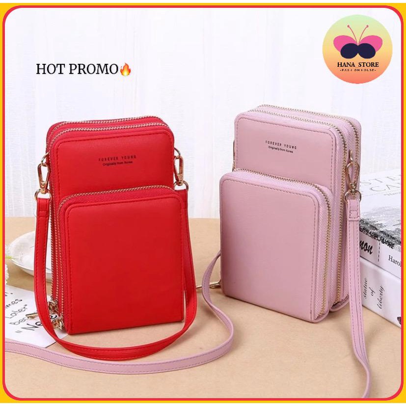 Tas HP Wanita Dompet Selempang Resleting 3 Fashion Wanita terbaru kekinian