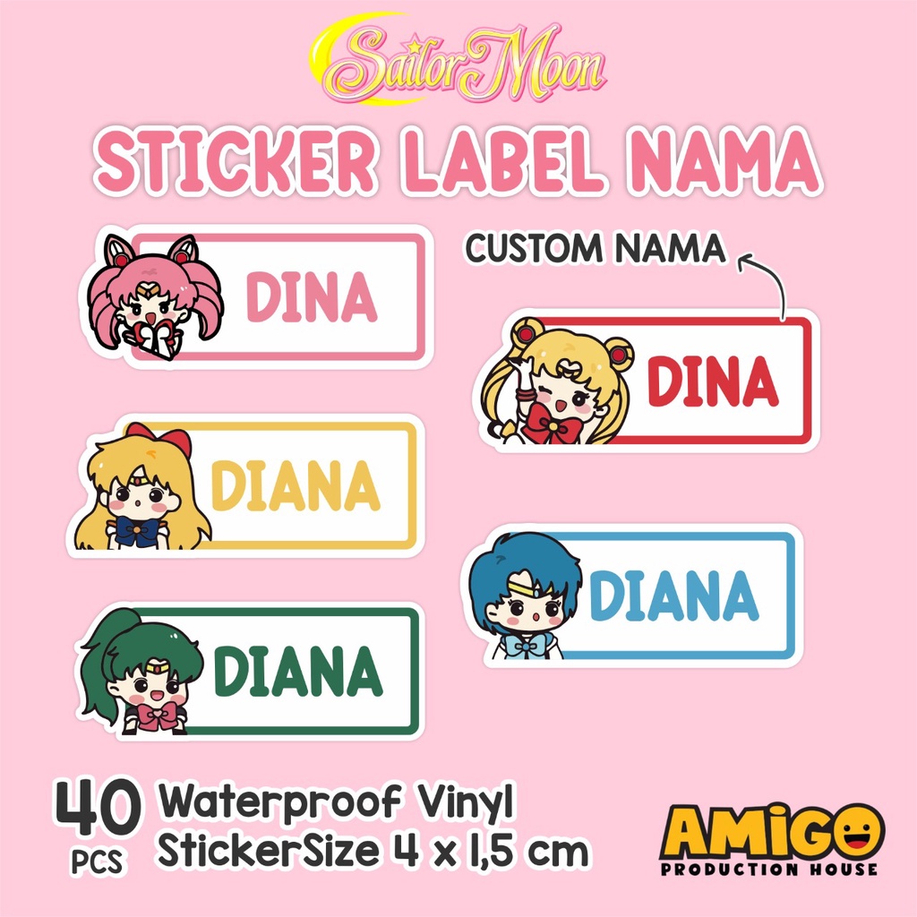 

Stiker Label Nama Anak Molang Alat Tulis ATK Genshin Impact Disney Enchanto Sailor Moon Game Sticker buku sekolah lucu sticker karakter sticker murah