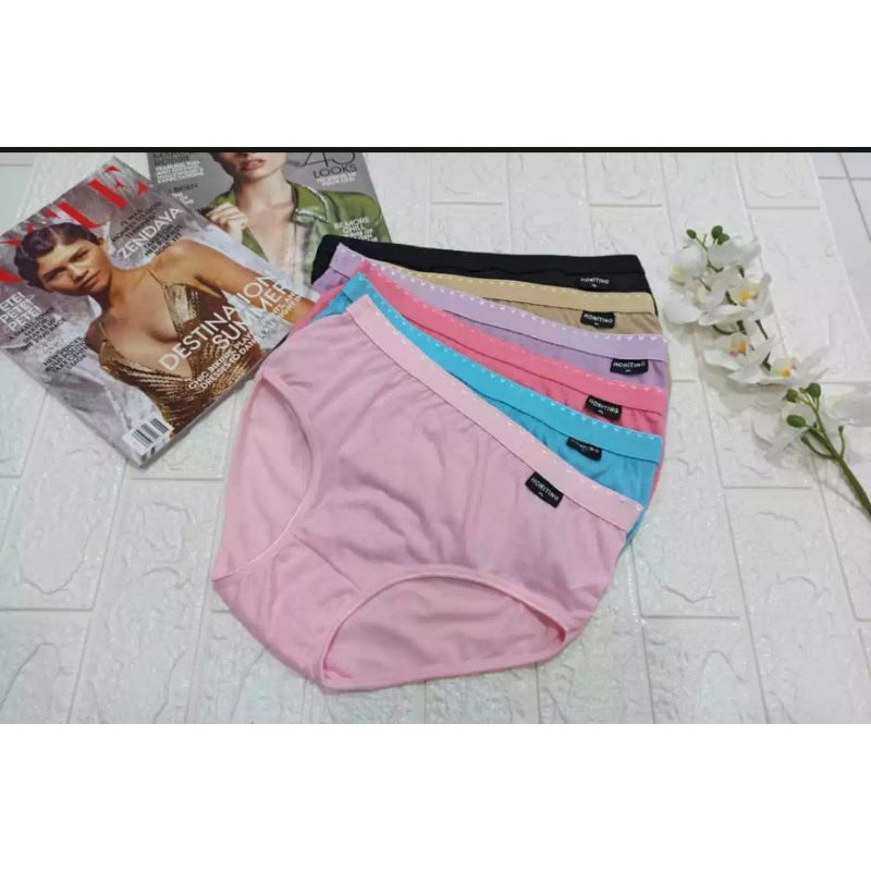 6pcs Celana dalam wanita multi colour honiting