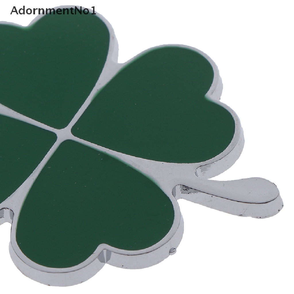 (AdornmentNo1) 1pc Gantungan Kunci Bentuk Daun Clover Bahan Stainless Steel