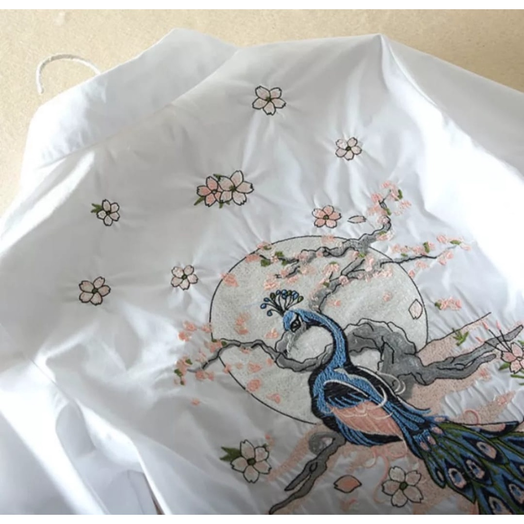 QUEEN FASHION - TUNIX PHOENIX / BORDIR / FULL KANCING / PUTIH