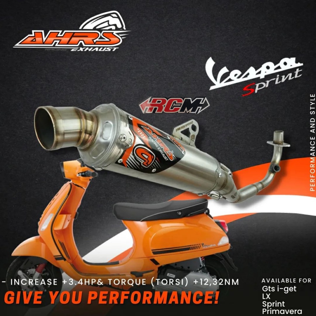 KNALPOT KENALPOT MOTOR EXHAUST F4 TGA VESPA VESVA GTS IGET I-GET I GET LX SPRINT PRIMAVERA ORI ORIGINAL AHRS ASLI