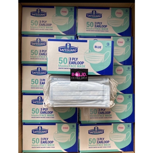 Masker SafeGuard earloop 3ply by isi 50 pcs