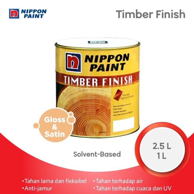 TIMBER FINISH (TINTING) -1L- CAT VARNISH KAYU TRANSPARAN GLOSS NIPPON Termurah