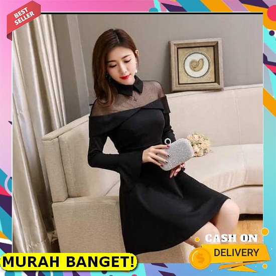 Dress Panjang Lengan Pendek Wanita Dress Kondangan Pendek Brukat Casual Dress Baju Dress Wanita 2021