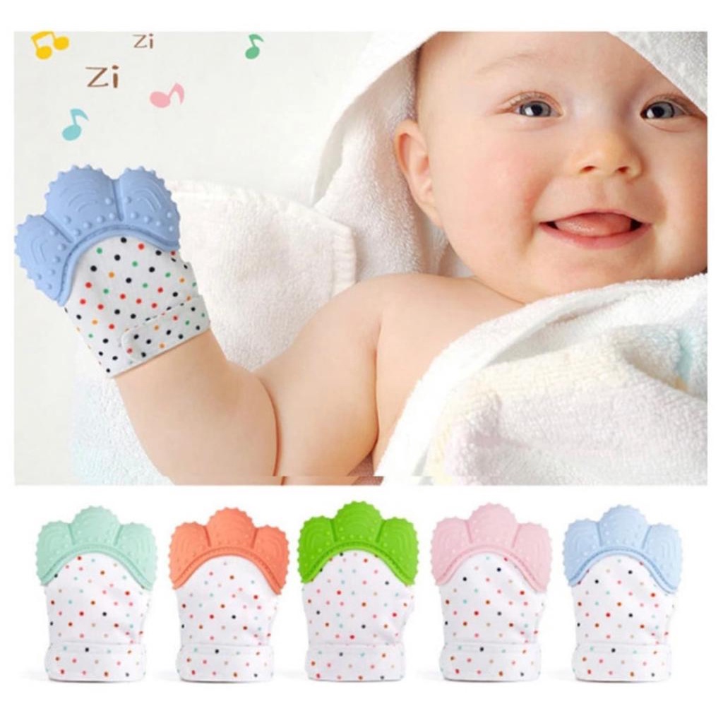 Baby Mitten Sarung Tangan Teether Glove Gigitan Bayi Silikon