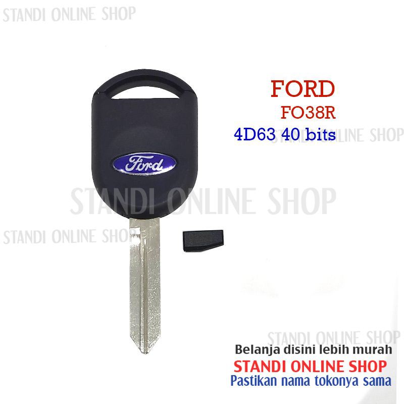 Casing Kunci Key Shell Blank Bahan Kunci Mobil Ford Escape Chip 4D63