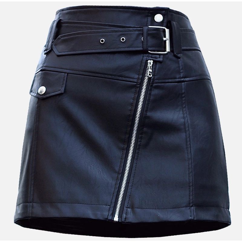 Mini Skirts Rok Mini Wanita Belahan Split Menyamping Pakai Resleting Full Model Fashion Rok Wanita Korea Zipper High Waist