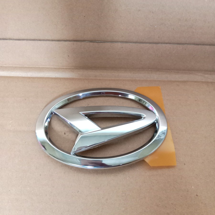 emblem logo ayla dll chrom depan atau belakang size 13cmx9cm