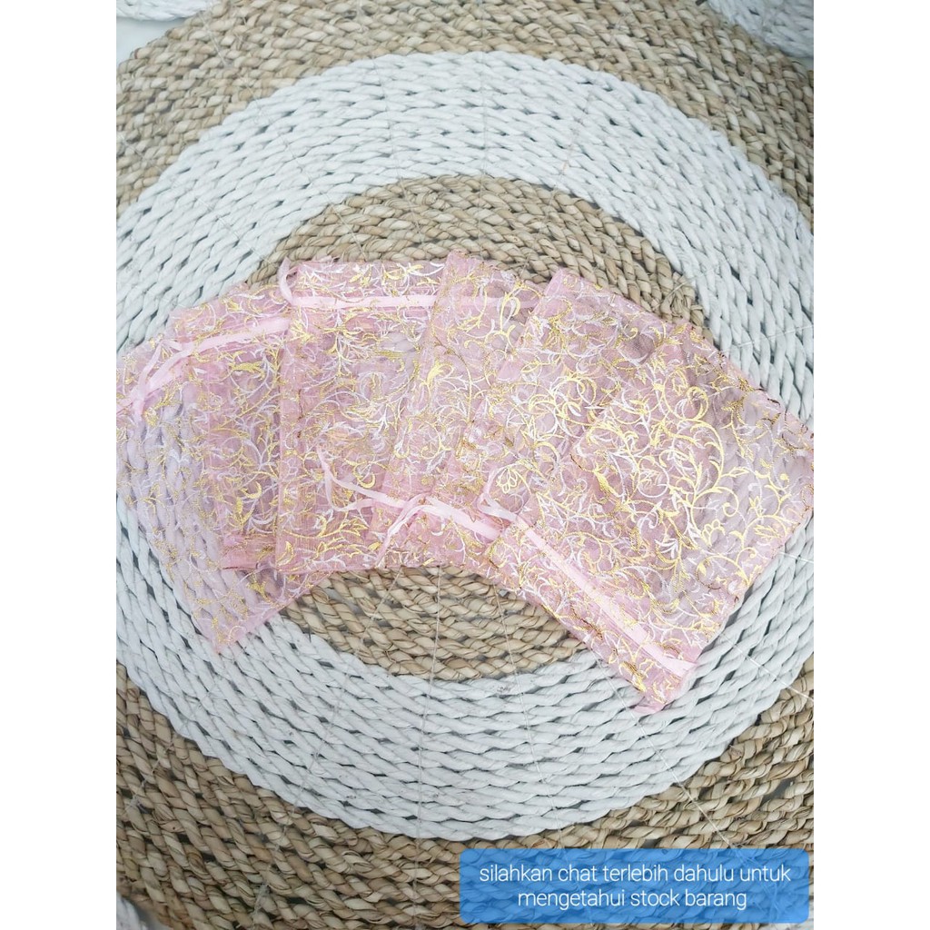 TEMPAT / KANTONG SOUVENIR / KADO PINK UKURAN 9 X 12 ISI 20PCS MURAH