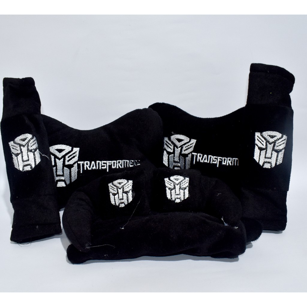 Bantal Mobil 3in1 TRANSFORMERS AUTOBOTS Car set Headrest Sandaran Kepala Leher AUTOBOT Black 3 in 1