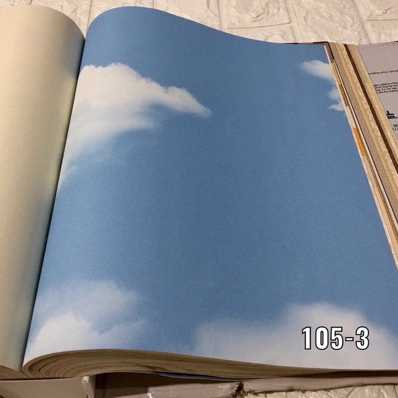 Wallpaper Dinding Motif Awan Langit Biru Wallpaper Plafon