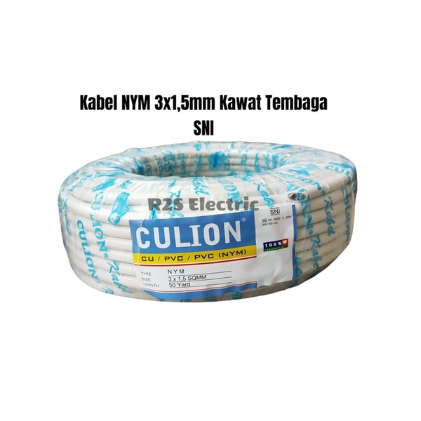 KABEL LISTRIK NYM 3X1,5mm 50Yard KAWAT TEMBAGA SNI CULION