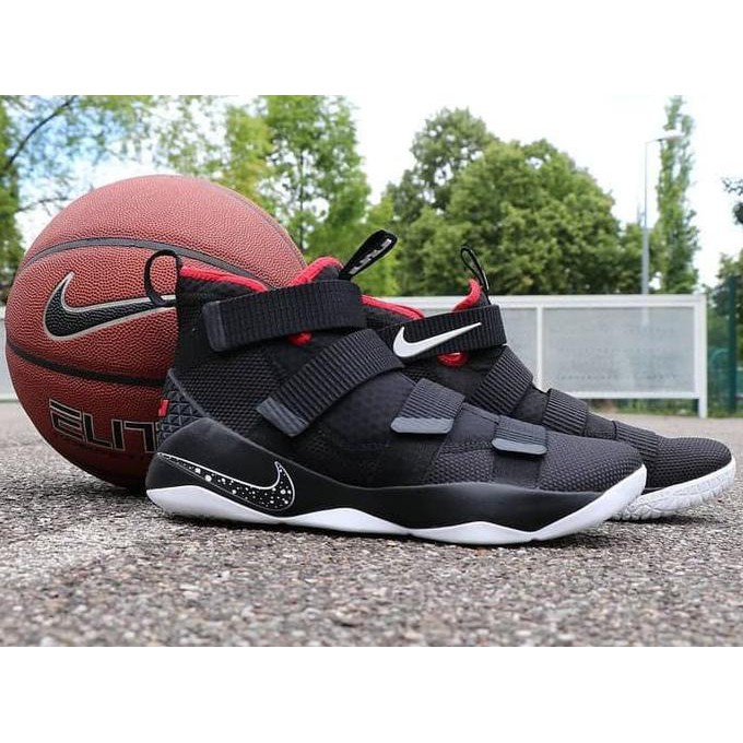 BI9 SALE Nike Lebron James XI 11 Soldier Black Red White Perfect Kick Original SDWD