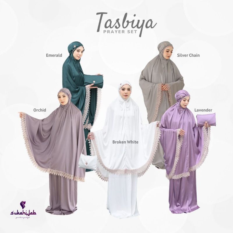 Mukena Tasbiya Sukahijab Bahan Silk Armany  Adem Ringan Mewah