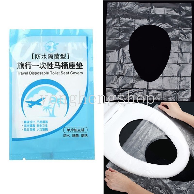 50pcs / set Cover Dudukan Toilet Sekali Pakai Portable Higienis Anti Bakteri Untuk Travel / Outdoor