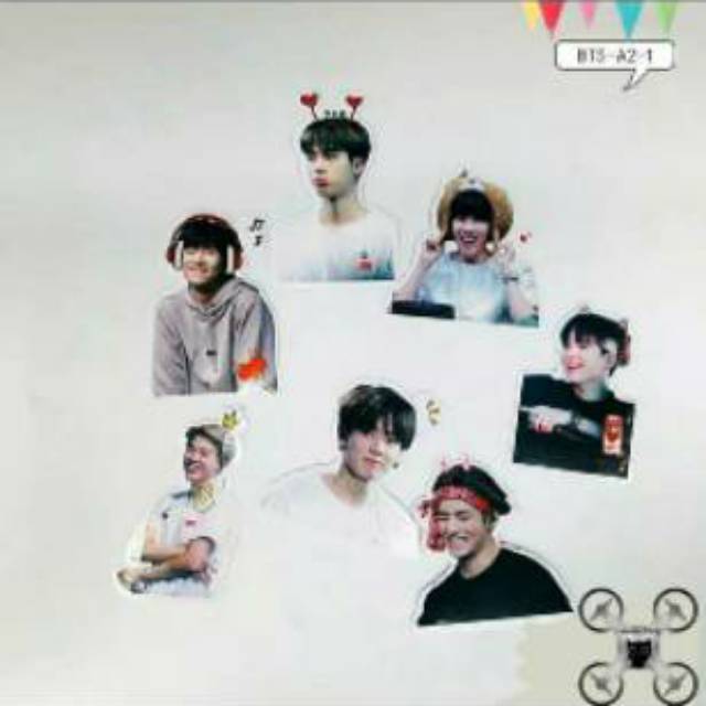 BTS BT21 Sticker KPOP Gambar Kartun Stiker Rumah Handphone HP S004