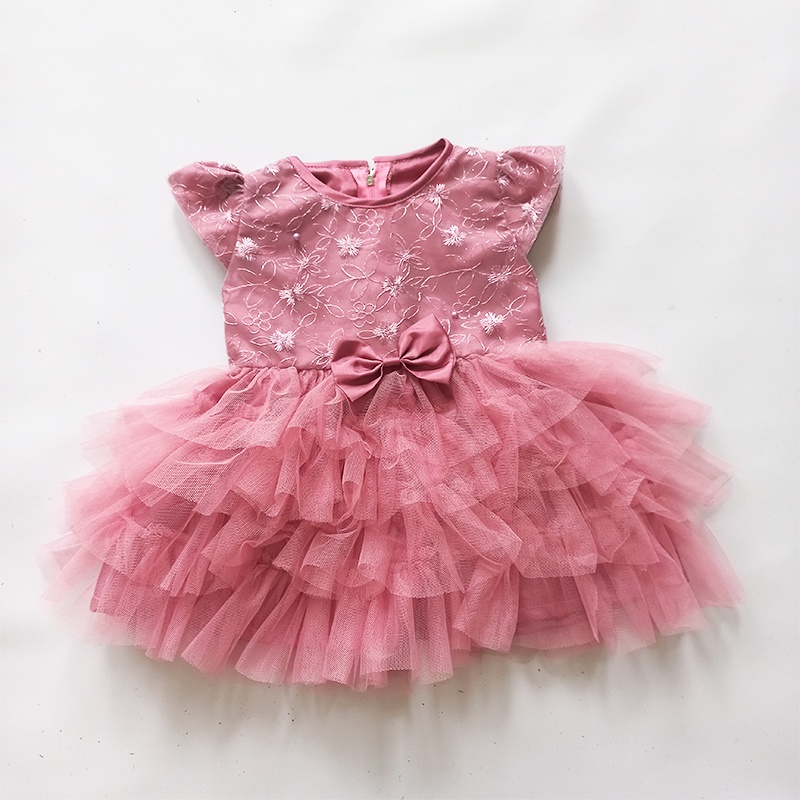 GROSIR Gaun Pesta Bayi Perempuan 6 12 bulan Dress Anak Princess Grosiran Terlaris Bahan Brukat Tile KA110