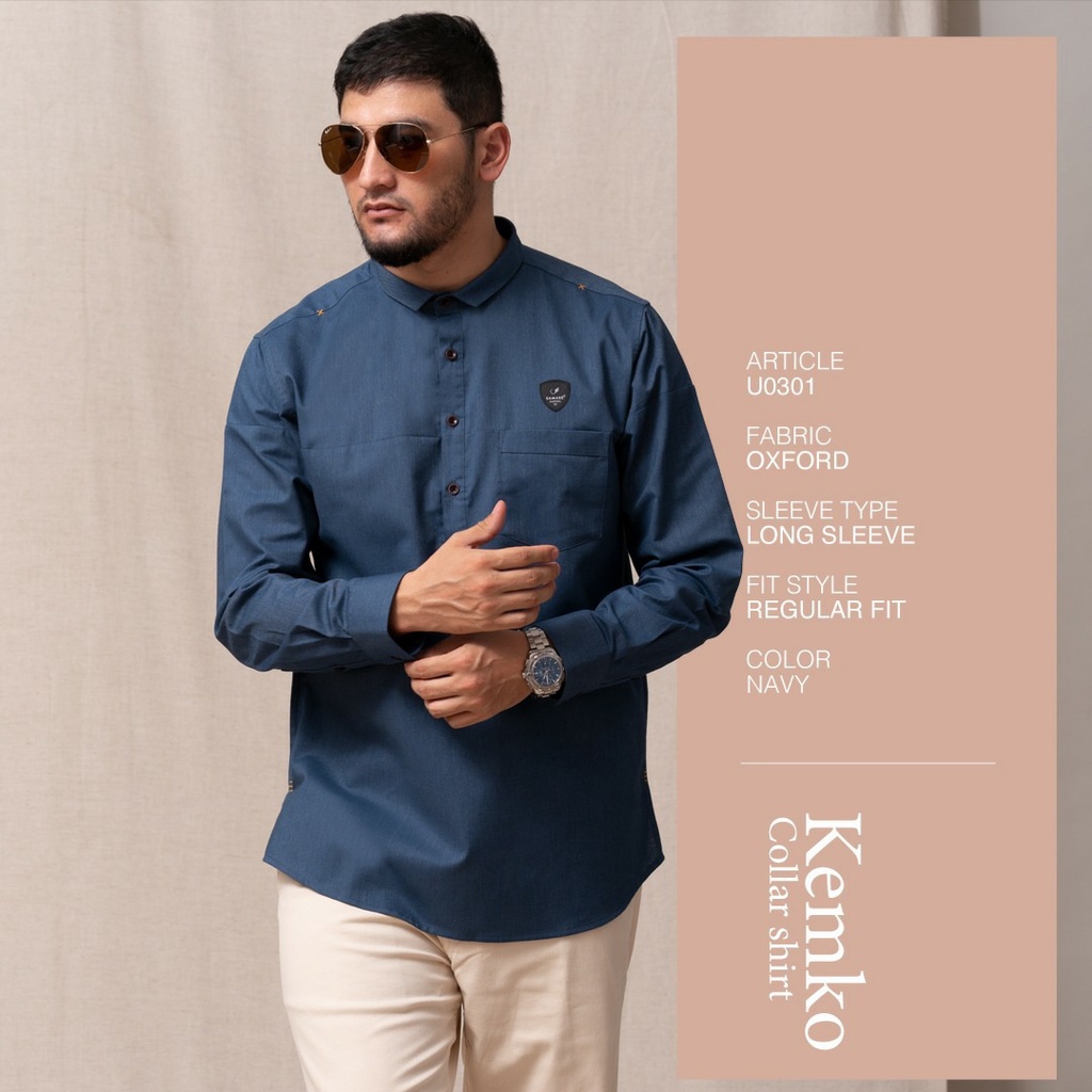 Kemko SAMASE | Kemeja Lengan Panjang | Koko Polos
