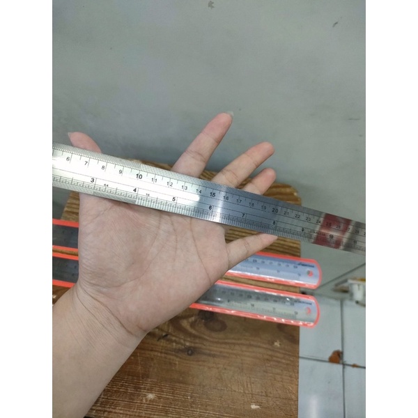 Ruler Stainless/ Penggaris Besi uk 30cm/ Mistar Besi 30cm Murah